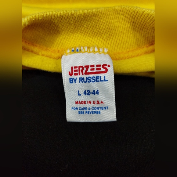 Vintage 80's Jerzees Printed T-Shirt "Clear the road!! I'm 16" ,Size:L ,Yellow - Picture 13 of 15